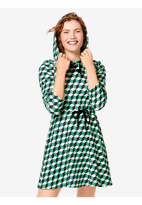 Pattern Knitted dress in sports style (Burda 2/2019, pattern number 6264 B)