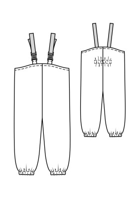 Викрійка Півкомбінезон на підтяжках (Burda 3/2020, № викрійки 129)
