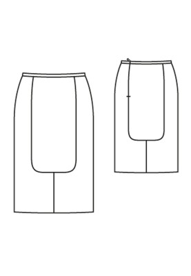 Pattern Narrow skirt (Burda 10/2015, pattern number 118 A)