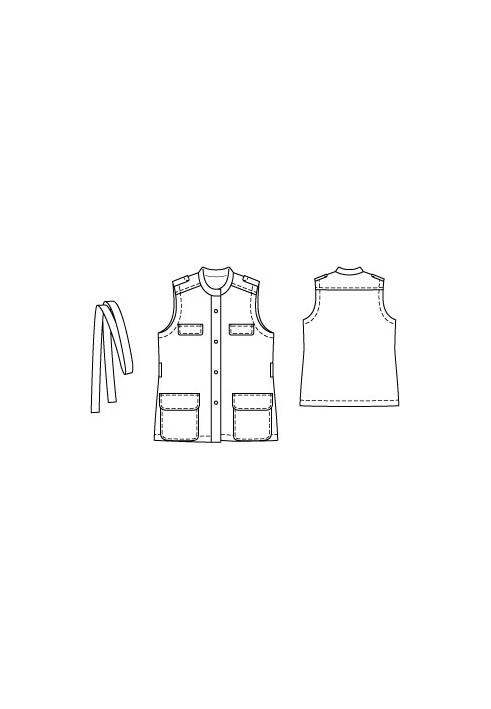 Pattern Vest in safari style with stand-up collar (Burda 6/2012, pattern number 137)