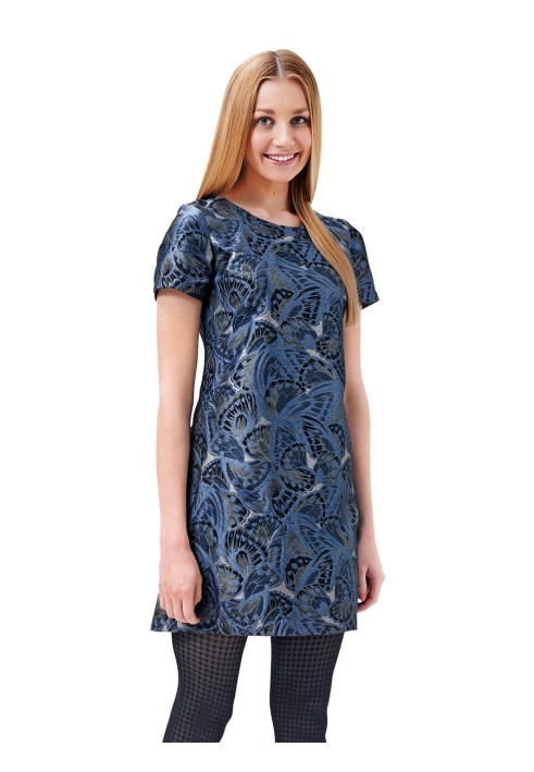 Pattern Short sundress dress with patch pockets (Burda 2/2015, pattern number 6721 A)