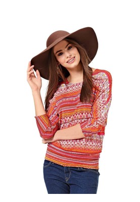 Pattern Pullover with a wide belt (Burda 2/2016, pattern number 6590 B)