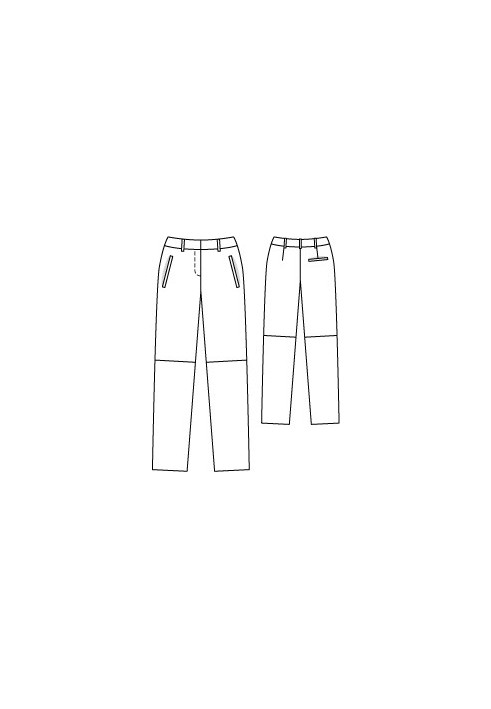 Pattern Straight-cut suede pants (Burda 2/2011, pattern number 124)