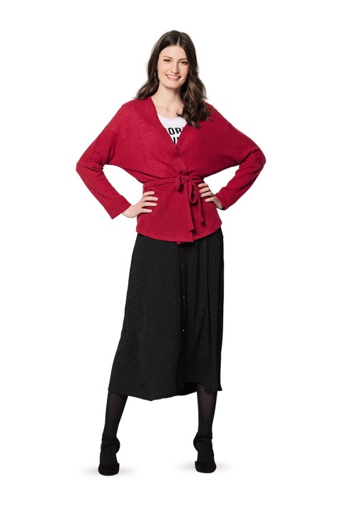 Pattern Cardigan with dropped armholes (Burda 2/2020, pattern number 6153 A)