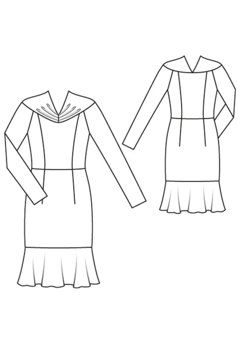 Figure dress pattern (Burda 11/2015, pattern number 104 B)