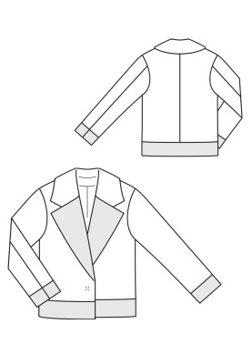 Pattern Jacket with wide lapels (Burda 11/2015, pattern number 115 V)