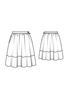 Pattern Skirt of a lush cut with pockets (Burda 6/2012, pattern number 115)