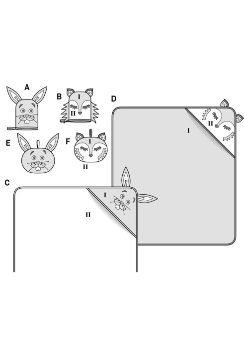 Pattern Wash mitt "Bunny" (Burda 2/2017, pattern number 6494 A)