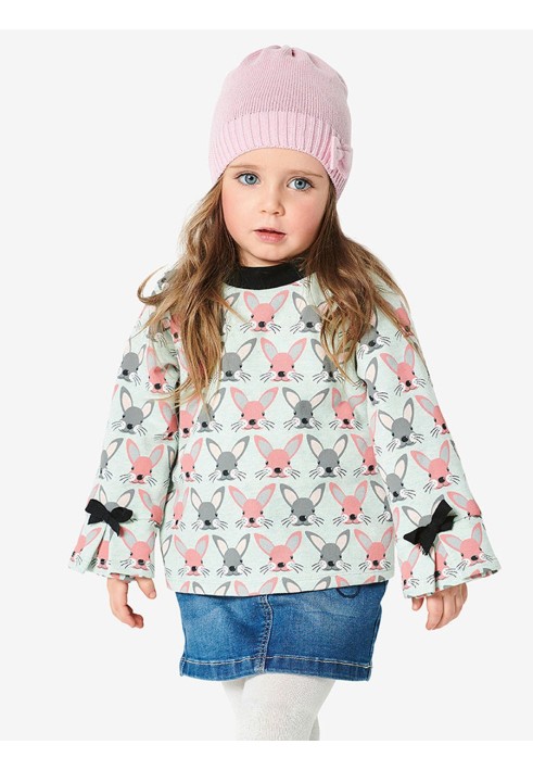 Pattern Raglan pullover with animalistic decor (Burda 2/2019, pattern number 9308 A)