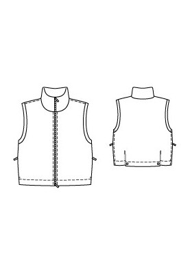 Pattern Vest insulated with stand-up collar (Burda 1/2010, pattern number 112)