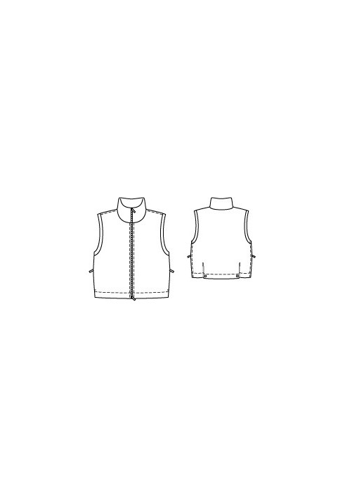 Pattern Vest insulated with stand-up collar (Burda 1/2010, pattern number 112)