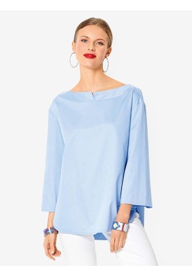 Pattern Blouse with shaped strips on the neck (Burda 2/2019, pattern number 6270 A)