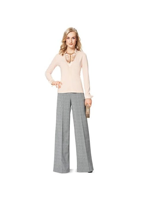 Pattern Wide-cut trousers in the style of Marlene Dietrich (Burda 2/2015, pattern number 6701 A)