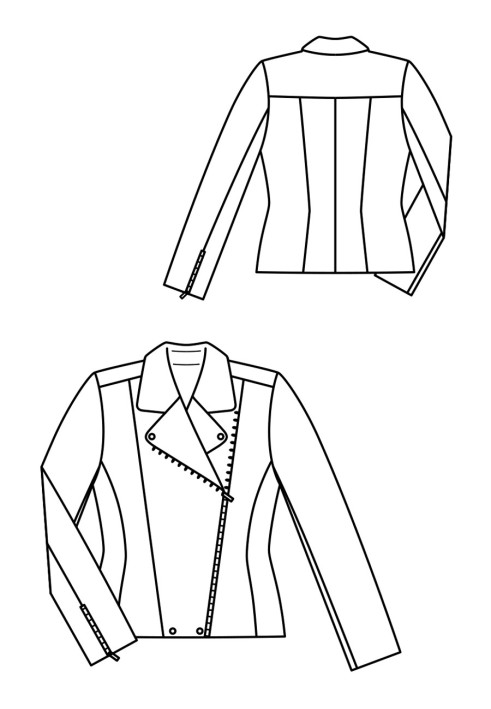 Pattern Silk jacket in biker style (Burda 3/2019, pattern number 107)