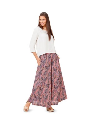 Pattern Mini A-line skirt with elastic waistband (Burda 2/2016, pattern number 6586 A)