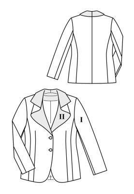 Pattern Jacket of a fitted silhouette with a wavy collar (Burda 9/2019, pattern number 127)