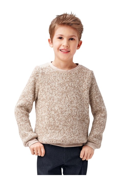 Pattern Pullover of a straight silhouette with a high collar (Burda 2/2015, pattern number 9407 B)