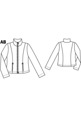 Выкройка спортивный Жакет с застежкой-молнией (Burda 1/2010, № выкройки 105 B)