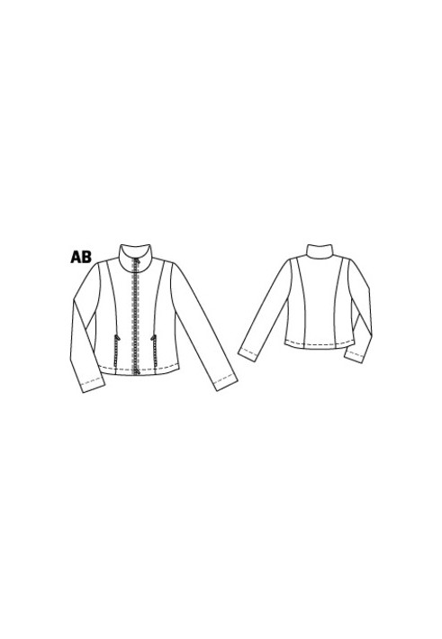 Pattern Sports jacket with a zipper (Burda 1/2010, pattern number 105 B)