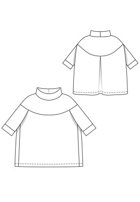 Pattern Pullover with sleeves shifted to the front (Burda 9/2017, pattern number 124)