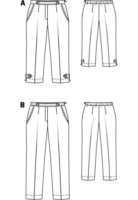 Викрійка Брюки класичного крою довжиною 7/8 (Burda 4/2010, № викрійки 143 A)