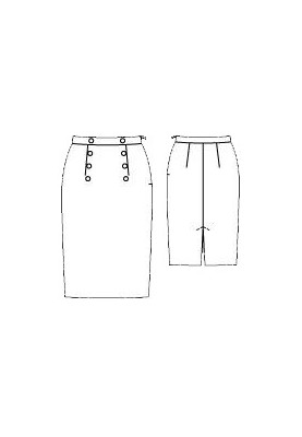 Pattern Pencil skirt (Burda 8/2015, pattern number 118 A)