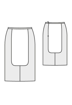 Pattern Pencil skirt (Burda 10/2015, pattern number 118 V)