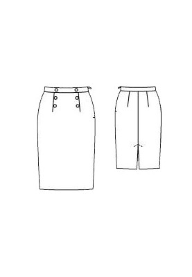 Pattern Pencil skirt (Burda 8/2015, pattern number 118 V)