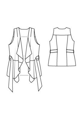 Pattern Suede vest with wavy piles (Burda 8/2011, pattern number 134)