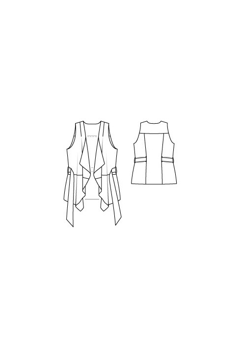 Pattern Suede vest with wavy piles (Burda 8/2011, pattern number 134)