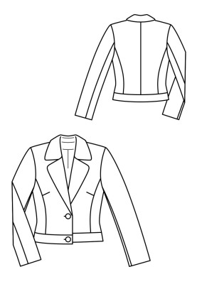 Pattern Jacket with a fitted cut on the waist (Burda 8/2019, pattern number 106)