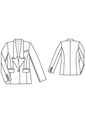 Pattern Jacket-Blazer with a long collar (Burda 3/2010, pattern number 116 B)