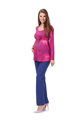 Pattern Loose cut pullover with a belt (Burda 2/2016, pattern number 6607 A)