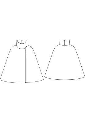 Pattern Cape with stand-up collar (Burda 1/2010, pattern number 114)