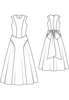 Pattern Long wedding dress in the style of the 50s (Burda 3/2011, pattern number 103)