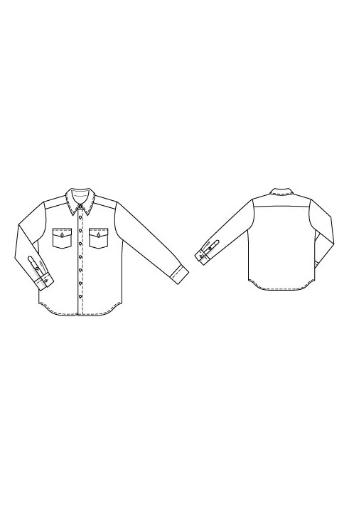 Pattern Cotton poplin shirt (Burda 5/2011, pattern number 129)