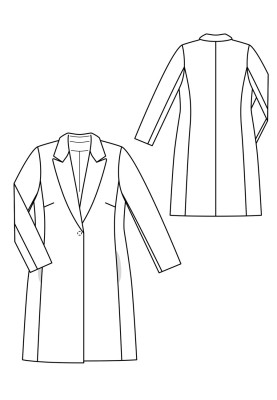 Pattern Boucle coat in the style of a blazer (Burda 3/2020, pattern number 123)