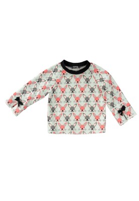 Pattern Raglan pullover with contrasting neck bar (Burda 2/2019, pattern number 9308 B)