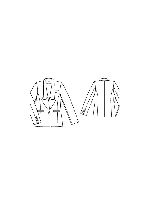 Pattern Jacket-Blazer fitted silhouette (Burda 3/2010, pattern number 116 A)