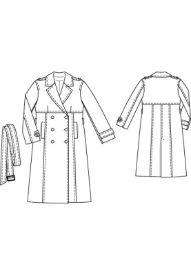 Pattern Classic trench coat with a fitted cut (Burda 2/2010, pattern number 133)