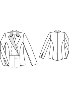 Pattern Double-breasted jacket in tailcoat style (Burda 9/2012, pattern number 132)