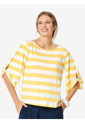 Pattern T-shirt with wide short sleeves (Burda 1/2020, pattern number 6246 A)