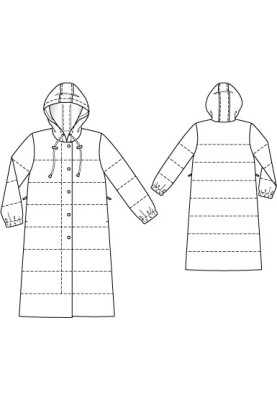 Pattern Warm coat with a hood (Burda 1/2010, pattern number 110)