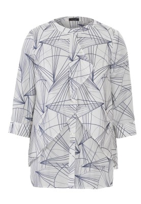 Pattern Straight-cut blouse with double details (Burda 4/2018, pattern no. 125)