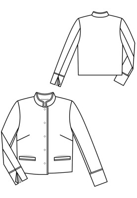 Pattern Straight-cut jacket with stand-up collar (Burda 2/2018, pattern number 112 A)