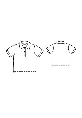 Pattern Knitted polo shirt with short sleeves (Burda 4/2010, pattern number 130 A)