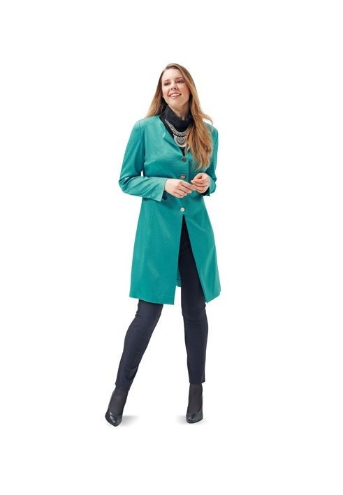 Pattern Half coat of a fitted silhouette without a collar (Burda 2/2015, pattern number 6715 B)