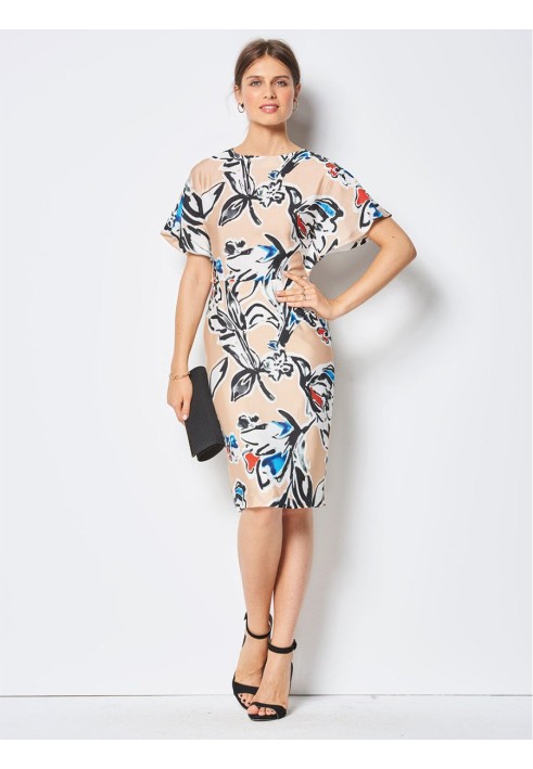 Pattern A cutaway dress with a deep cut on the back (Burda 1/2018, pattern number 6439 B)