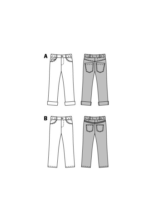 Pattern Pants in denim style (Burda 2/2015, pattern number 9406 B)