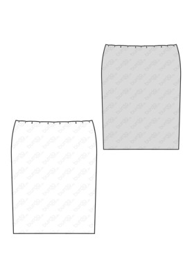 Pattern Knitted mini skirt with elastic band (Burda 2/2016, pattern number 6617 B)